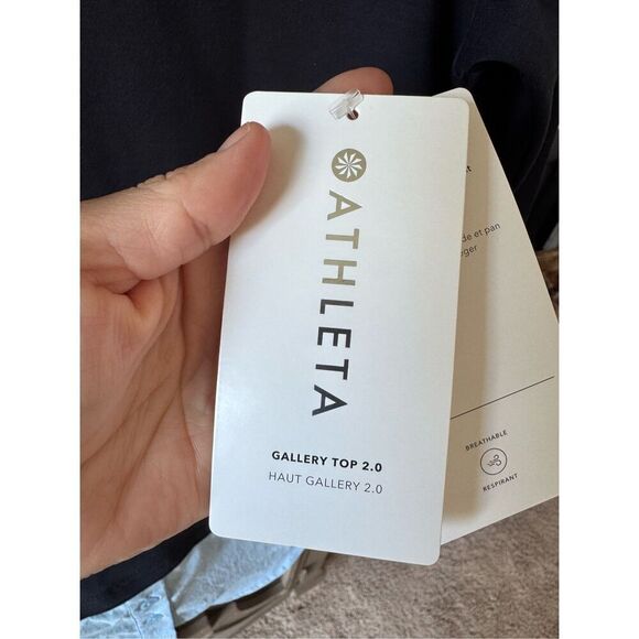 NWT Athleta Gallery Top Tunic Layered Look Navy Blue Quarry Blue Size XXS - Picture 2 of 8